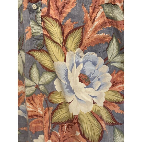 Reyn Spooner Hawaiian Shirt Men's Large Floral colorful vintage USA MADE - Picture 7 of 9